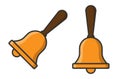 Orange ringing bell icon vector illustration Royalty Free Stock Photo