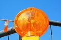 Orange road warning sign
