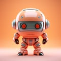 Shiny-eyed Orange Robot: A Vibrant Pop Culture Neogeo Tracing