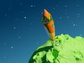 Orange rocket Royalty Free Stock Photo