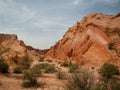 Orange rocks in Canyon Skazka, Kyrgyzstan