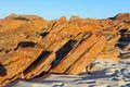 Orange rocks - Dunsborough Royalty Free Stock Photo