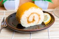 Orange roll cake