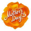 Orange rose. Happy Mothers Day Beautiful Blooming orange Rose Flowers. EPS 10 vector Royalty Free Stock Photo