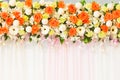 Orange rose and orchid Royalty Free Stock Photo