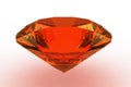 Orange round sapphire gemstone