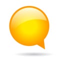 Orange round speech bubble Royalty Free Stock Photo