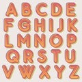 Orange Rounded Cartoon Colorful Typography Design