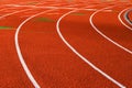 Orange rubberized Track & field track