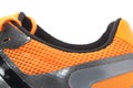 Orange running shoe side