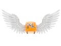 Orange safe with angel wings