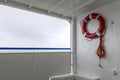 Orange Safety Bouy on Boat Royalty Free Stock Photo