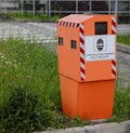 Orange Safety Camera with TEXT that means electronic speed contr