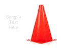 Orange safety cones on white