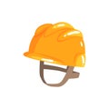 Orange safety hard hat cartoon vector Illustration