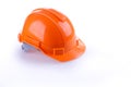 Orange safety helmet hard hat, tool protect worker Royalty Free Stock Photo