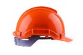 Orange safety helmet hard hat, tool protect worker Royalty Free Stock Photo