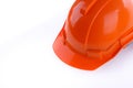 Orange safety helmet hard hat, tool protect worker Royalty Free Stock Photo