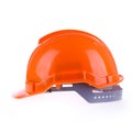 Orange safety helmet hard hat, tool protect worker Royalty Free Stock Photo