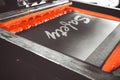 Orange silk screen printing machine