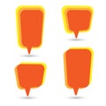 Orange sale, discount, idea box sticker set, vector illustration Royalty Free Stock Photo