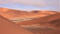 The Angles Created by the Orange Sand Dunes of Deadvlei, Namib Desert Royalty Free Stock Photo