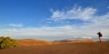 Sand dunes on the desert in Iran Royalty Free Stock Photo