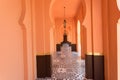 Orange sandy arabic morrocco style corridor background Royalty Free Stock Photo