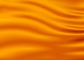 Orange satin colored fabric material designed background