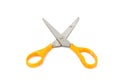 orange scissors. dirty. isolated no white background Royalty Free Stock Photo