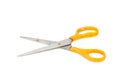 orange scissors. dirty. isolated no white background Royalty Free Stock Photo