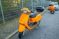Orange scooter Royalty Free Stock Photo