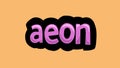 Orange screen animation video written AEON