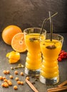 Orange sea buckthorn juice