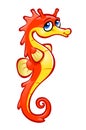 Orange seahorse