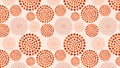 Orange Seamless Dotted Concentric Circles Pattern Image Royalty Free Stock Photo