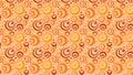 Orange Seamless Geometric Retro Circles Background Pattern Graphic Royalty Free Stock Photo
