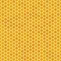 Orange seamless honey combs pattern. Honeycomb texture, hexagonal honeyed comb vector background