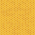 Orange seamless honey combs pattern. Honeycomb texture, hexagonal honeyed comb vector background Royalty Free Stock Photo