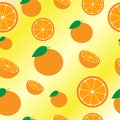 Orange Seamless Pattern Background