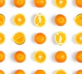 Orange seamless pattern. Fruit