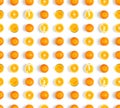 Orange seamless pattern. Fruit