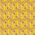 ORANGE SEAMLESS PATTERN REPEAT TILE Royalty Free Stock Photo