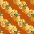 ORANGE SEAMLESS PATTERN REPEAT TILE Royalty Free Stock Photo