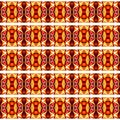 Orange seamless portuguese tiles Ikat spanish tile pattern Italian majolica. Mexican puebla talavera Moroccan, Turkish, Lisbon