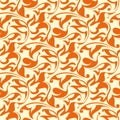 Orange seamless wallpaper pattern