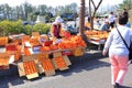 Orange seller at Jeju island Korea