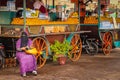 Orange sellers. Djemaa el Fna square. Marrakesh. Morocco