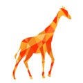 orange shapes abstract giraffe. Animal isolated