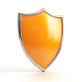 Orange Shield Icon: Security, Protection, and Digital Safety Royalty Free Stock Photo